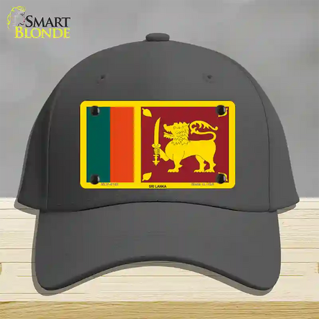 Sri Lanka Flag Novelty License Plate Hat Cotton / Charcoal