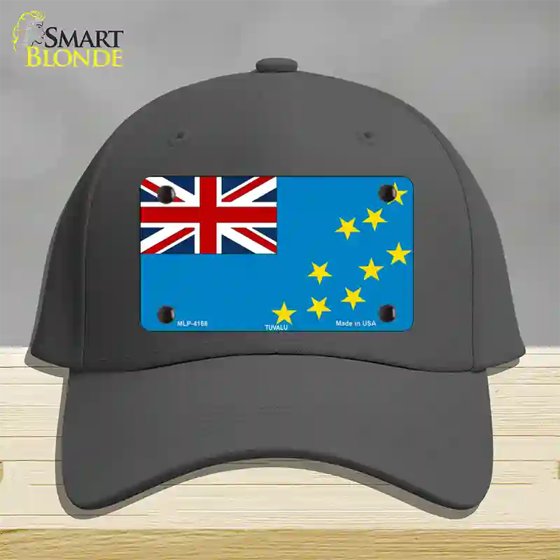 Tuvalu Flag Novelty License Plate Hat Cotton / Charcoal