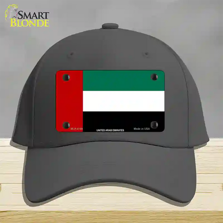 United Arab Emirates Flag Novelty License Plate Hat Cotton / Charcoal