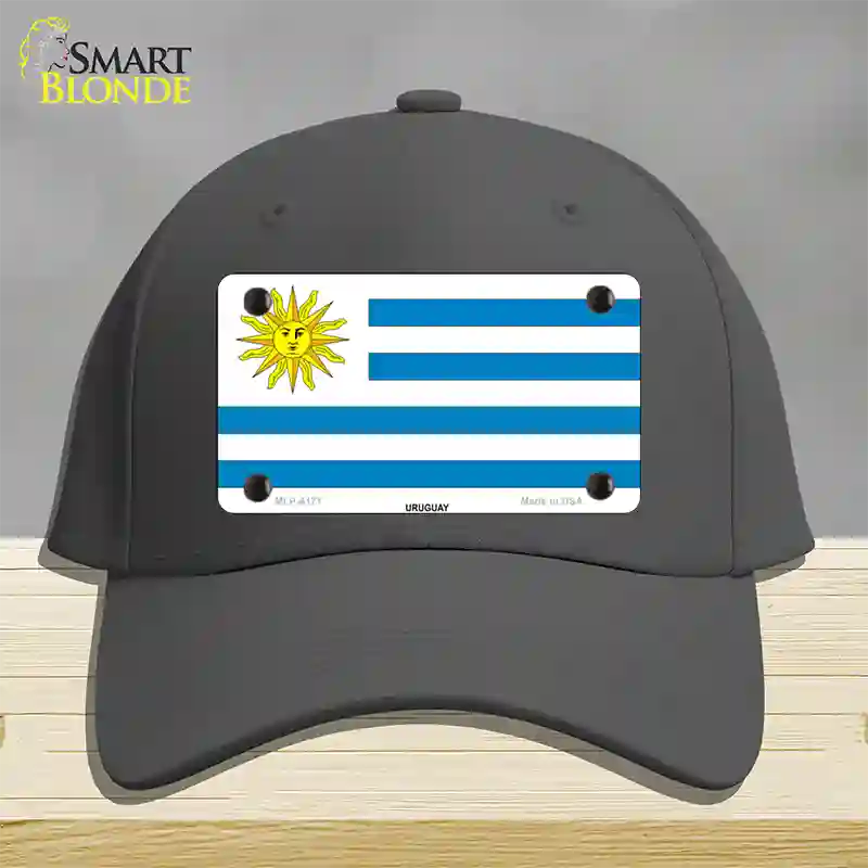 Uruguay Flag Novelty License Plate Hat Cotton / Charcoal