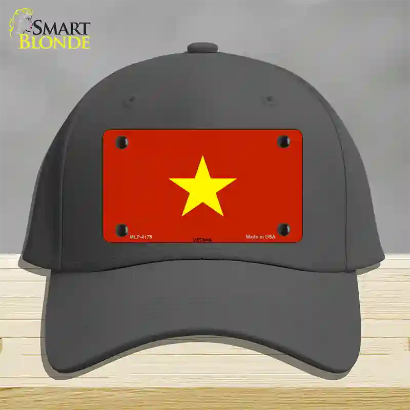 Vietnam Flag Novelty License Plate Hat Cotton / Charcoal