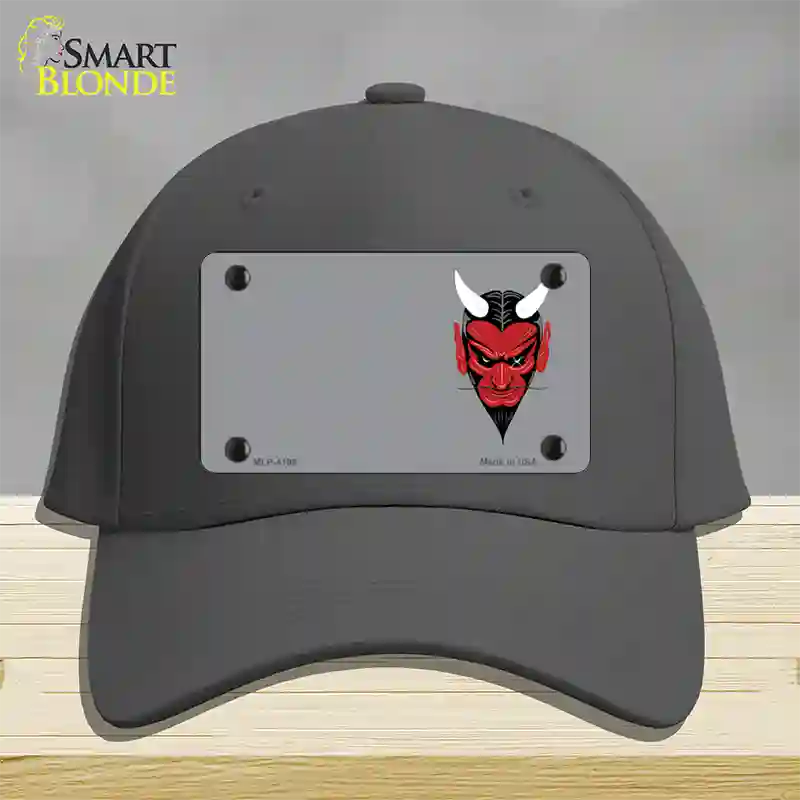 Devil Offset Novelty License Plate Hat Cotton / Charcoal