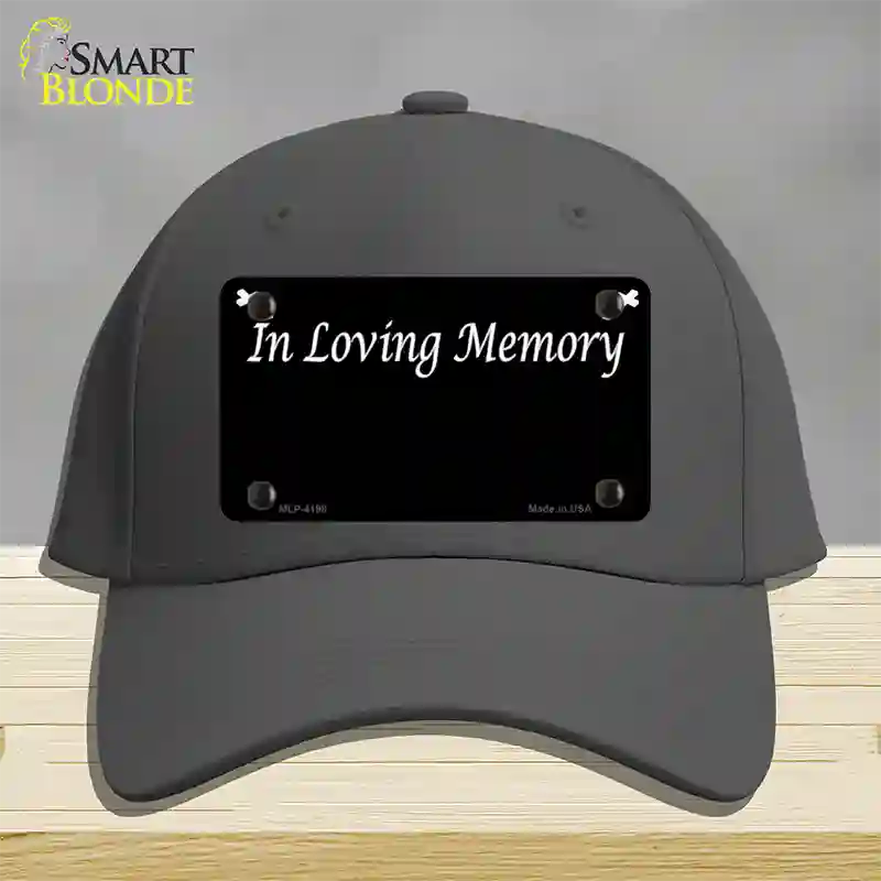 In Loving Memory Black Novelty License Plate Hat Cotton / Charcoal