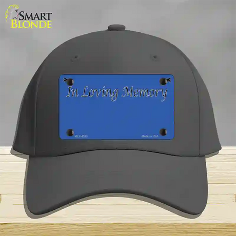 In Loving Memory Blue Novelty License Plate Hat Cotton / Charcoal