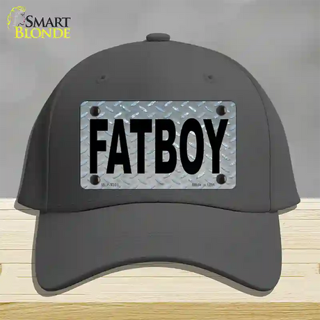 Fat Boy Diamond Novelty License Plate Hat Cotton / Charcoal