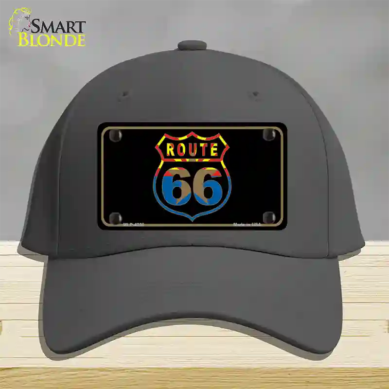 Route 66 Logo Arizona Flag Novelty License Plate Hat Cotton / Charcoal