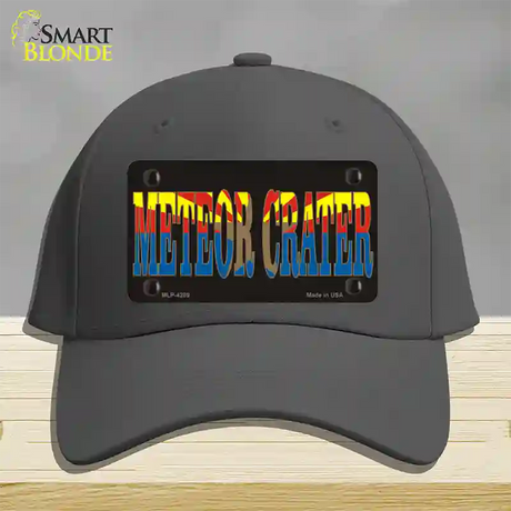 Meteor Crater Arizona Flag Novelty License Plate Hat Cotton / Charcoal