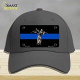 Thin Blue Line Police SWAT Novelty License Plate Hat Cotton / Charcoal