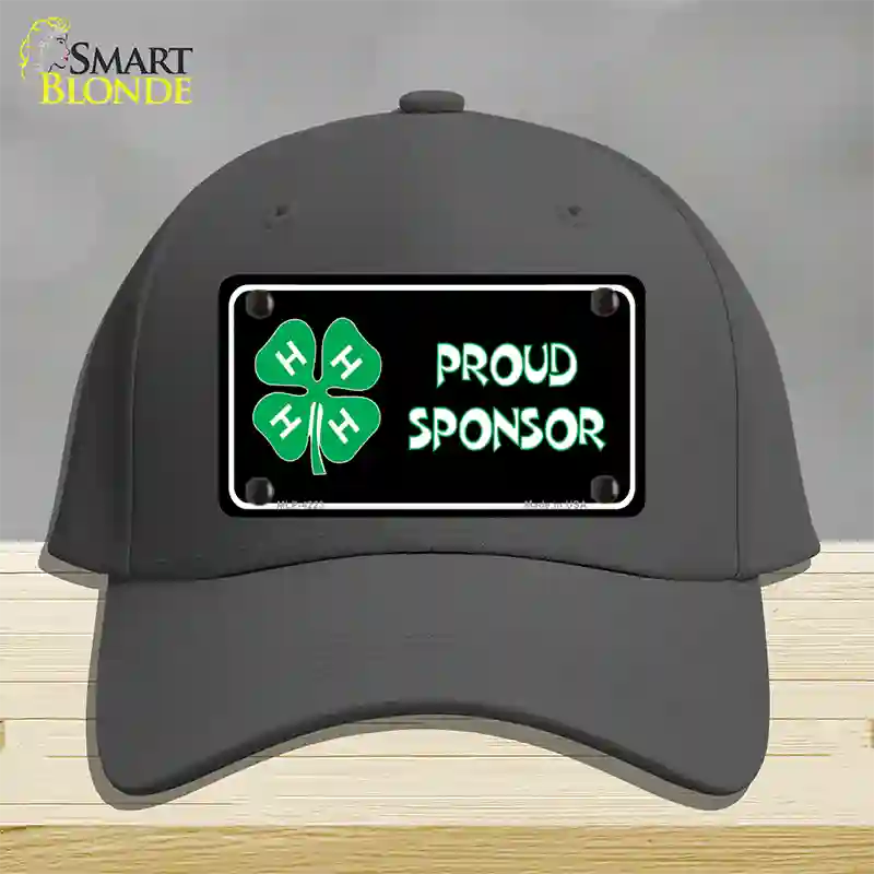 4-H Proud Sponsor Novelty License Plate Hat Cotton / Charcoal