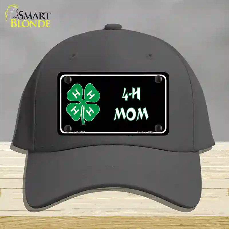 4-H Mom Novelty License Plate Hat Cotton / Charcoal