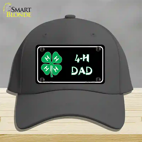 4-H Dad Novelty License Plate Hat Cotton / Charcoal