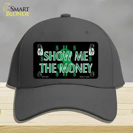 Show Me The Money Novelty License Plate Hat Cotton / Charcoal