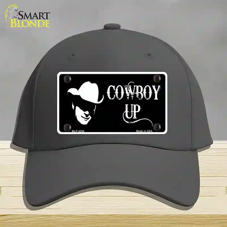 Cowboy Up License Novelty License Plate Hat Cotton / Charcoal