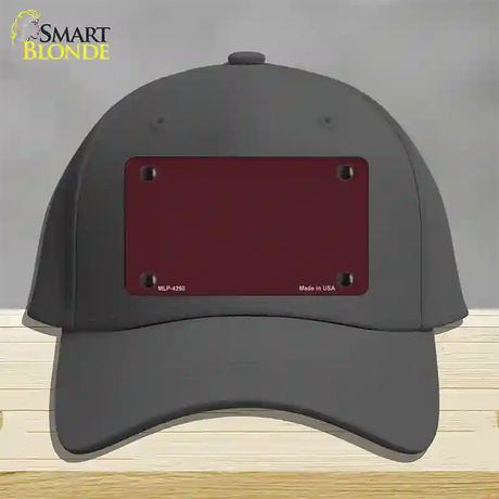 Burgundy Novelty License Plate Hat Cotton / Charcoal