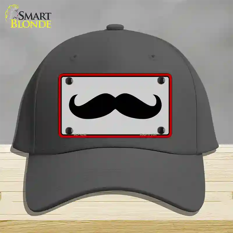 Mustache Novelty License Plate Hat Cotton / Charcoal