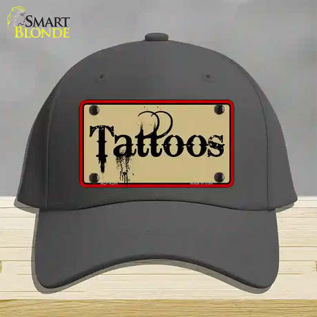 Tattoos Novelty License Plate Hat Cotton / Charcoal