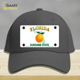 Florida State Novelty License Plate Hat Cotton / Charcoal