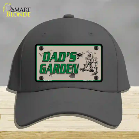 Dads Garden Novelty License Plate Hat Cotton / Charcoal