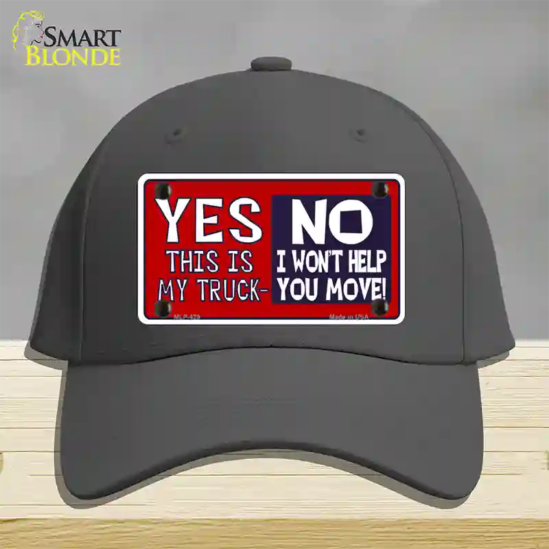 Yes This Is My Truck Novelty License Plate Hat Cotton / Charcoal