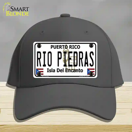 Rio Piedra Puerto Rico Novelty License Plate Hat Cotton / Charcoal