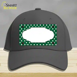 Scallop Green White Polka Dot Novelty License Plate Hat Cotton / Charcoal