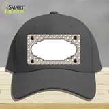 Scallop Tan White Polka Dot Novelty License Plate Hat Cotton / Charcoal