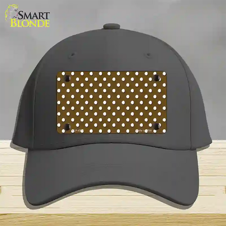 Brown Polka Dot Novelty License Plate Hat Cotton / Charcoal