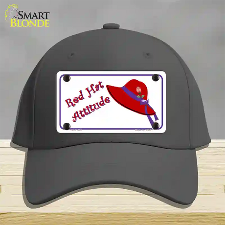 Red Hat Attitude Novelty License Plate Hat Cotton / Charcoal