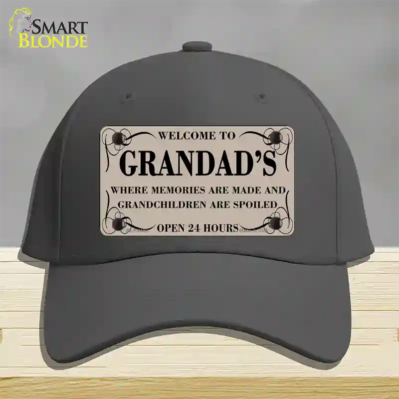 Welcome To Grandads Novelty License Plate Hat Cotton / Charcoal