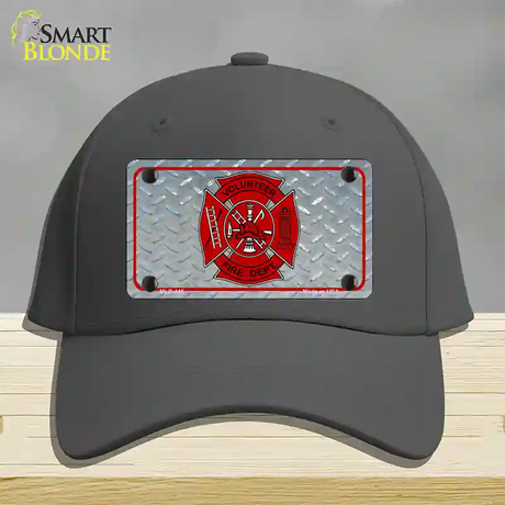 Volunteer Fire Dept Novelty License Plate Hat Cotton / Charcoal