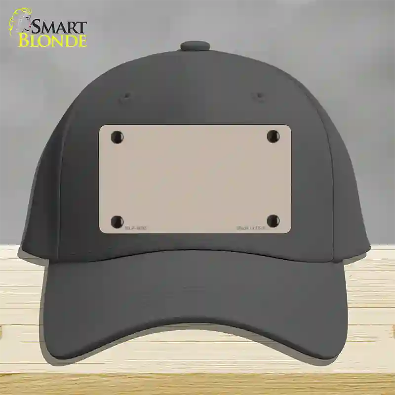 Tan Solid Novelty License Plate Hat Cotton / Charcoal