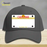 California Golden State Plate State Blank Novelty License Plate Hat Cotton / Charcoal