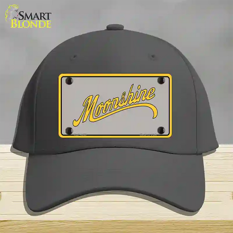 Moonshine Novelty License Plate Hat Cotton / Charcoal