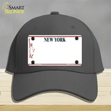 New York State Blank Novelty License Plate Hat Cotton / Charcoal