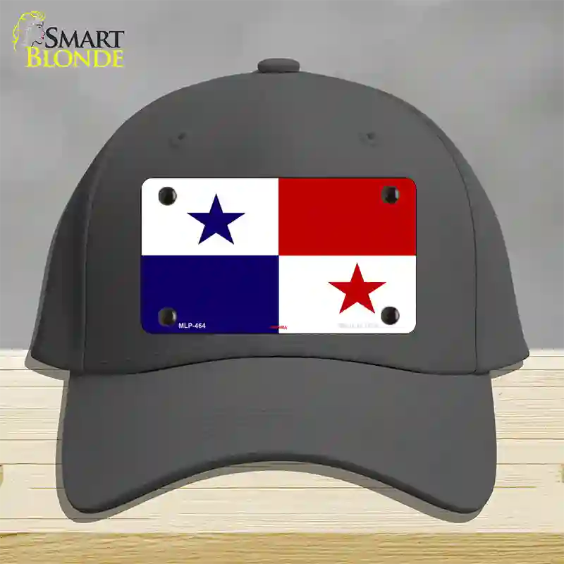 Panama Flag Novelty License Plate Hat Cotton / Charcoal