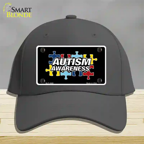 Autism Awareness Novelty License Plate Hat Sign Cotton / Charcoal