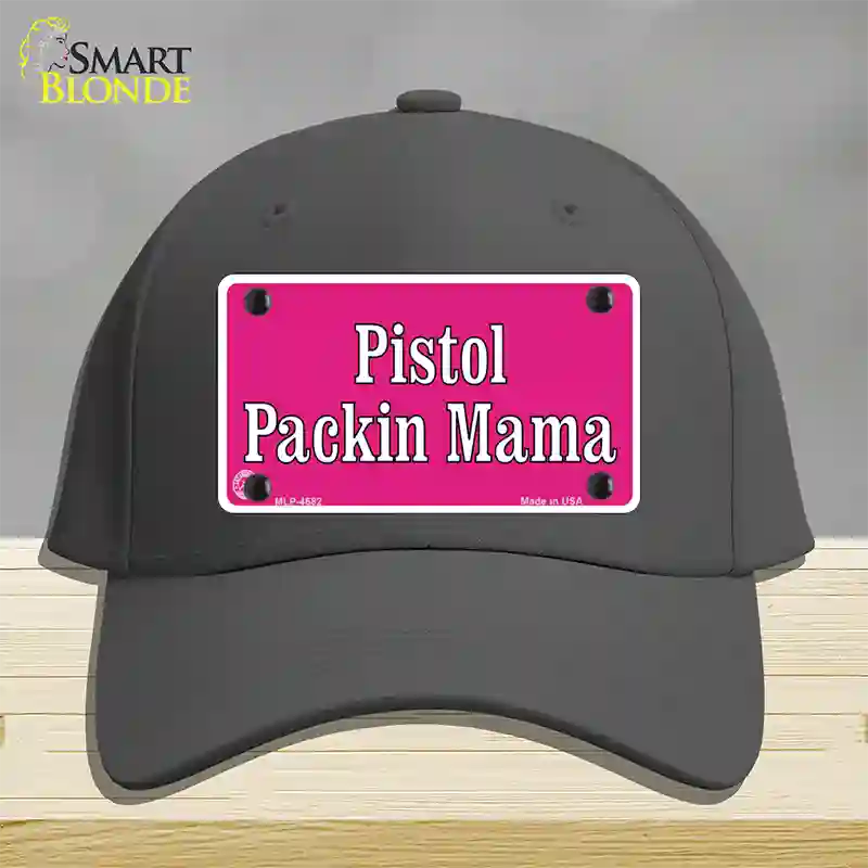 Pistol Packin Mama Novelty License Plate Hat Cotton / Charcoal