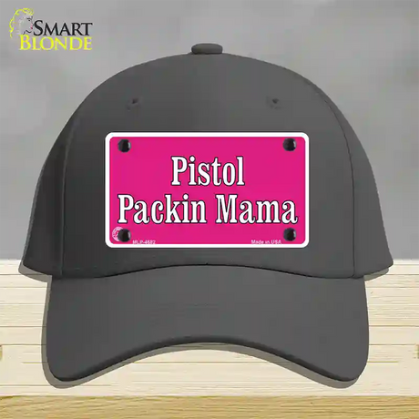 Pistol Packin Mama Novelty License Plate Hat Cotton / Charcoal