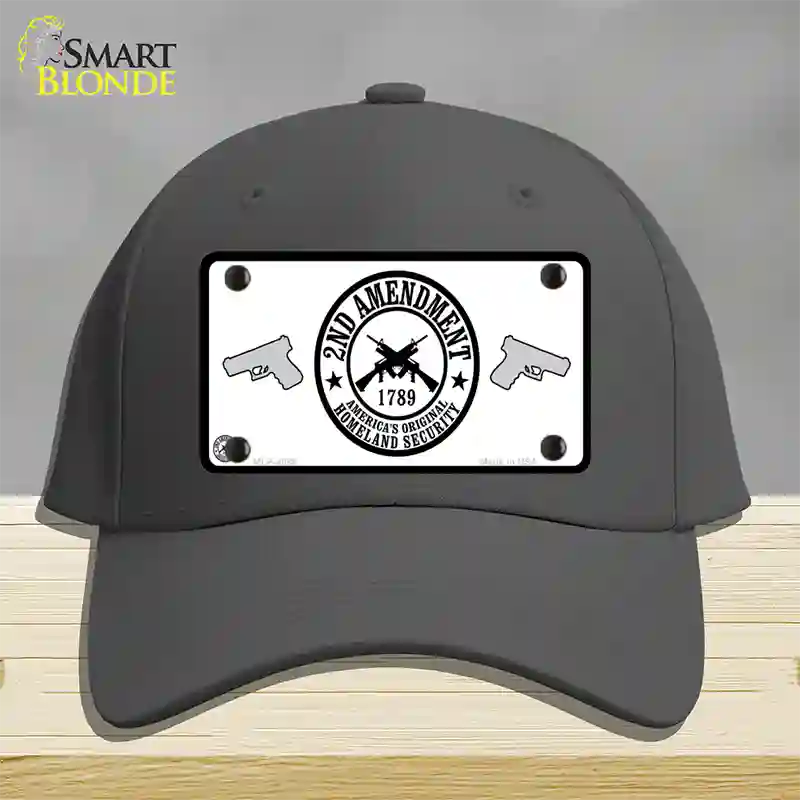 2nd Amendment Novelty License Plate Hat Cotton / Charcoal