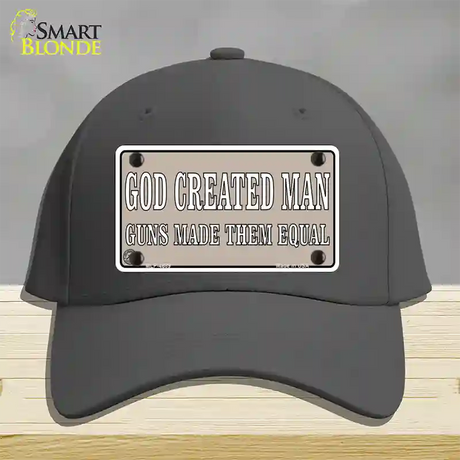 Guns Made Them Equal Novelty License Plate Hat Cotton / Charcoal