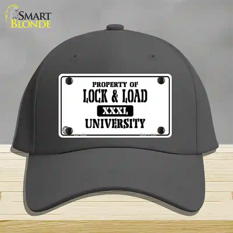 Lock And Load Novelty License Plate Hat Cotton / Charcoal