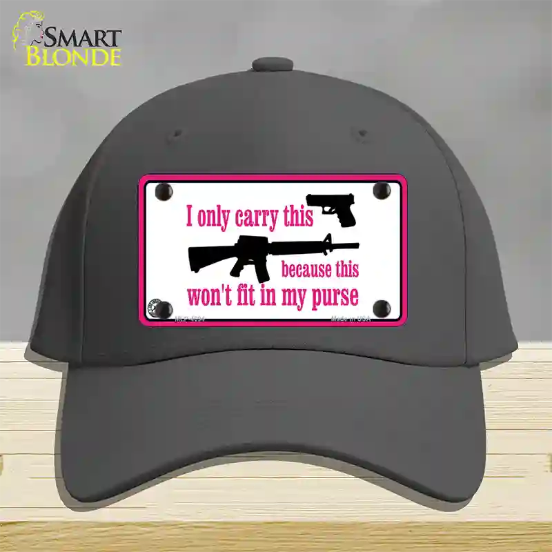 I Carry This Gun Novelty License Plate Hat Cotton / Charcoal