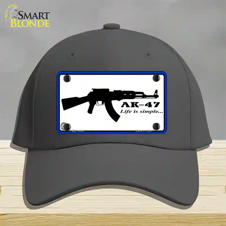 Life Is Simple Novelty License Plate Hat Cotton / Charcoal