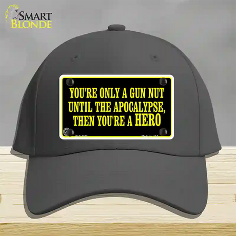 Gun Nut Novelty License Plate Hat Cotton / Charcoal