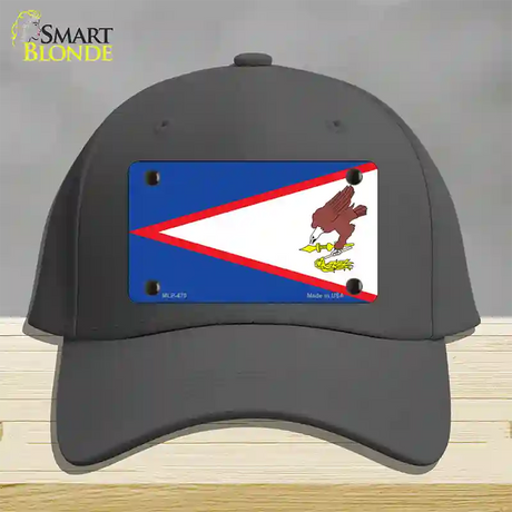 American Samoa Flag Novelty License Plate Hat Cotton / Charcoal