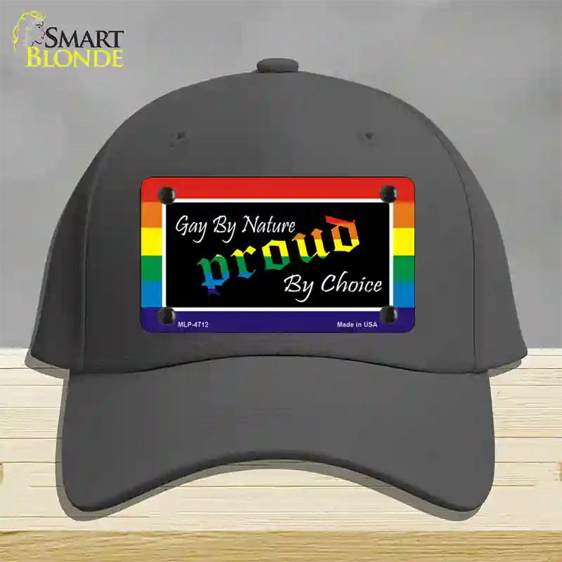 Gay By Nature Novelty License Plate Hat Cotton / Charcoal