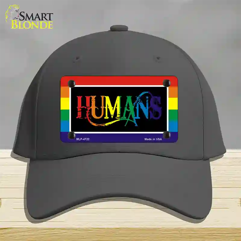 Humans Novelty License Plate Hat Cotton / Charcoal