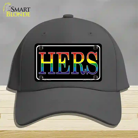 Hers Rainbow Novelty License Plate Hat Cotton / Charcoal