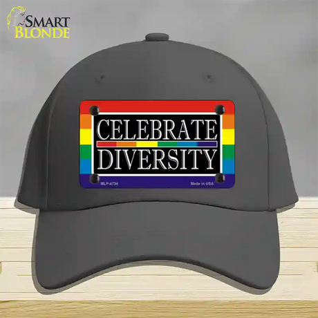 Celebrate Diversity Novelty License Plate Hat Cotton / Charcoal