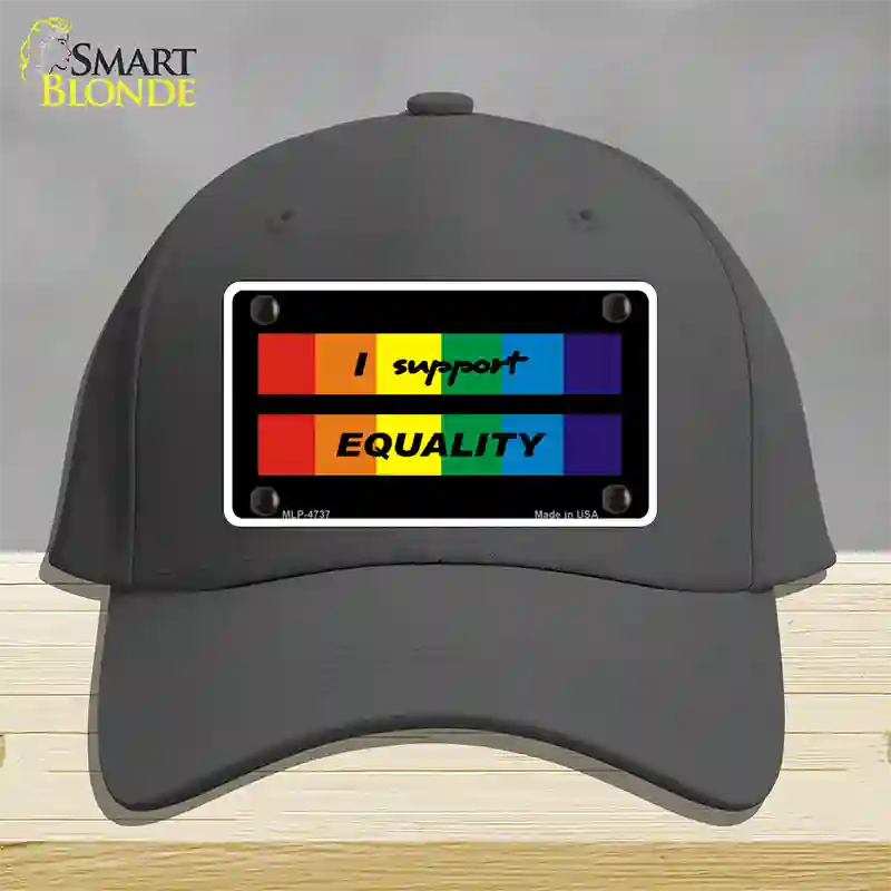 I Support Equality Novelty License Plate Hat Cotton / Charcoal